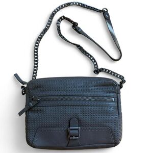 Ash Bags Ash Perforated Leather Chain Strap Riley Crossbody Bag Purse